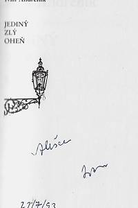 Andrenik, Ivan – Jediný zlý oheň (podpis)