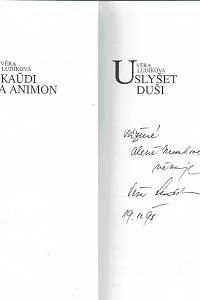 Ludíková, Věra – Uslyšet duši = Ekaŭdi la animon (podpis)