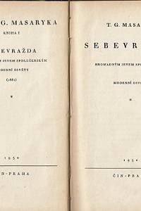 Masaryk, Tomáš Garrigue – Sebevražda hromadným jevem společenským moderní osvěty