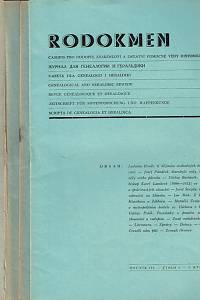 119670. Rodokmen : časopis pro rodopis, znakosloví a ostatní pomocné vědy historické. Ročník III., číslo 1-4 (1948)