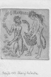214570. Vodrážka, Jaroslav – Ex libris Ing. Dott. G. Mantero