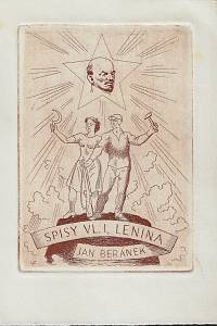214613. Fiala, Václav – Spisy Vl. I. Lenina : [ex libris] Jan Beránek