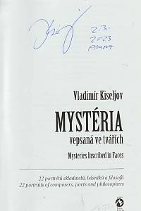 Kiseljov, Vladimír – Mystéria vepsaná ve tvářích (podpis)
