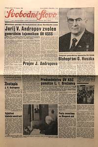 163810. Svobodné Slovo : list Československé strany socialistické. Ročník XXXVIII., číslo 270 (13. listopad 1982)
