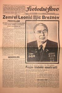 163812. Svobodné Slovo : list Československé strany socialistické. Ročník XXXVIII., číslo 269 (12. listopad 1982)