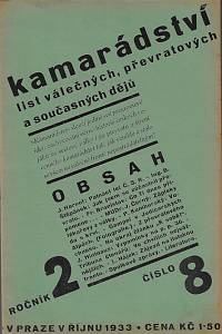 163827. Kamarádství : list válečných, převratových a současných dějů. Ročník II., číslo 8 (říjen 1933)