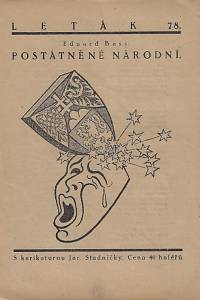 62935. Bass, Eduard [= Schmidt, Eduard] – Postátněné Národní / Eduard Bass ; karikatura Jaroslav Studnička