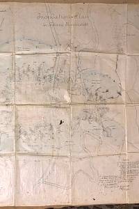 214875. K.k Genie Direction in Theresienstadt – Inondation-Plan der Festung Theresienstadt : 1:3456