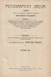 Fotografický obzor : jediný český illustrovaný měsíčník věnovaný amatérské fotografii, Ročník XXII. (1914)