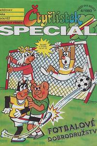 164018. Ladislav, Karel – Čtyřlístek speciál : křížovky, doplňovačky, hra, napínavý příběh. Číslo 4 (1993) - Fotbalové dobrodružství 