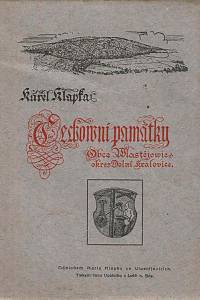 164727. Klapka, Karel – Cechovní památky obce Vlastějovic (okres Dolní Kralovice)