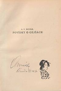 Novák, Archibald Václav – Povídky o gejšách (podpis)