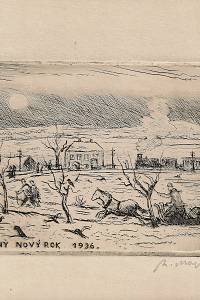 215188. Majer, Antonín – Šťastný nový rok 1936