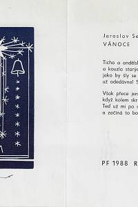 Jandová, Ludmila – Vánoce / Jaroslav Seifert : PF 1988 Rybičkovi