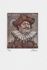 215261. Melan, Petr – W.S. - Falstaf : ex libris Z. Šíma
