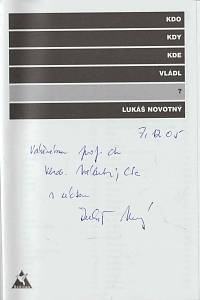 Novotný, Lukáš – Kdo, kdy, kde vládl? (podpis)