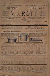 166155. V.J. Rott : obchod s nástroji a zbožím kovovým v Praze = Werkzeug- und Metallwaarenhandlung Prag – Cenník firmy V.J. Rott. Čís. 38 : V Praze, 1. ledna 1904 = Preisblaat der Firma V.J. Rott. Nro. 38 : Prag, 1. Jänner 1904