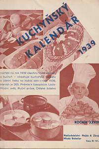 166192. Kuchyňský kalendář XXVIII (1939)