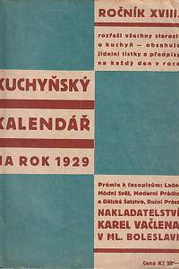 166193. Kuchyňský kalendář XVIII (1929)