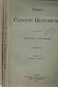 65474. Český časopis historický, Ročník XVI. (1910)