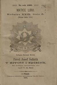166222. Hanuš, Josef – Pavel Josef Šafařík v životě i spisích