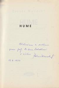 Novotný, Zdeněk – David Hume a jeho teorie vědění (podpis)