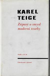 165921. Teige, Karel – Výbor z díla 