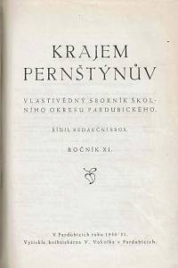 Krajem Pernštýnův : vlastivědný sborník školního okresu pardubického, Ročník X. (1929-1930) - XI. (1930/31)