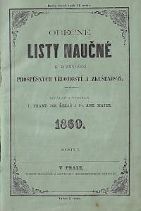 Obecné listy naučné k rozmnožení prospěšných vědomostí a zkušeností. Sešit I. -V. (1860)