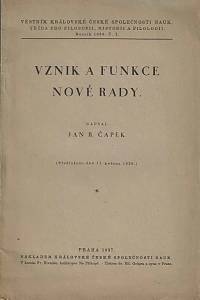 165379. Čapek, Jan Blahoslav – Vznik a funkce Nové rady : (předloženo dne 11. května 1938) (podpis)