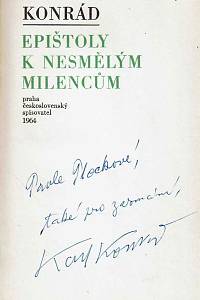 Konrád, Karel – Epištoly k nesmělým milencům (podpis)