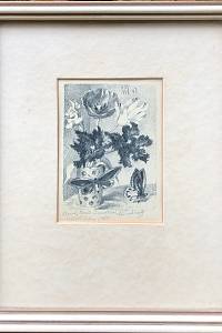 215597. Švabinský, Max – Tmavé tulipány s motýly