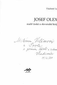 Loyda, Vladimír – Josef Olexa : malíř české a slovenské krajiny (podpis)