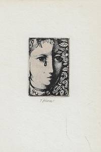 215700. Jiřincová, Ludmila – [Ex libris] ER [= Eliška Rybičková]
