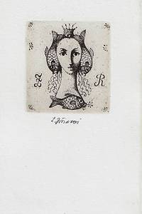 215701. Jiřincová, Ludmila – [Ex libris] ZR [= Zuzana Rybičková]