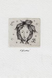 215702. Jiřincová, Ludmila – [Ex libris] ER [= Eliška Rybičková]