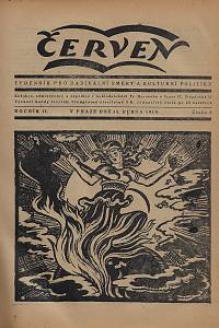 167613. Červen : týdenník pro radikální směry a kulturní politiku. Ročník druhý, číslo 1-52 (1919-1920)