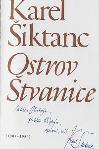 Šiktanc, Karel – Ostrov Štvanice (podpis)