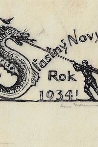 215823. Nauman, Arno – Šťastný Nový Rok 1934!