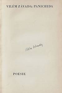 Závada, Vilém – Panichida : poesie (podpis)