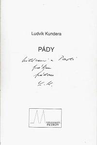 Kundera, Ludvík – Pády : poezie 1963-1979 (podpis)