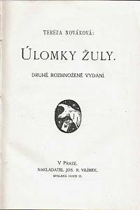Nováková, Teréza – Úlomky žuly (dedikace)