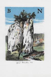 Bouda, Jiří – Moravský kras v litografiích Jiřího Boudy : soubor [dvanácti] exlibris