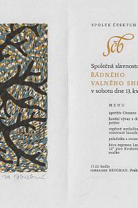 Hrabová, Michaela – Spolek českých bibliofilů : společná večere u příležitosti řádného valného shromáždění v sobotu dne 13. května 2006