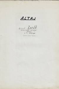 Šafář, Karel – Altaj : 13 barevných suchých jehel z r. 1979-80