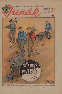 167242. Junák : týdeník junácké mládeže. Ročník 29., číslo 21 (23.I.1947)