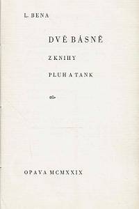 167883. Bena, Leopold – Dvě básně z knihy Pluh a tank : Privatisimum : Křesťan 