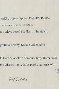 Spilka, Josef – Panevropa (podpis)