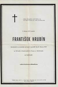 Hrubín, František – U stolu : obrázky z venkovského dětství (podpis)