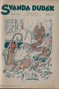 Švanda dudák : humoristický čtrnáctideník. Ročník 38, číslo 1-24 (1928) / redaktoři Ignát Herrmann a Lad. Tůma-Zevloun